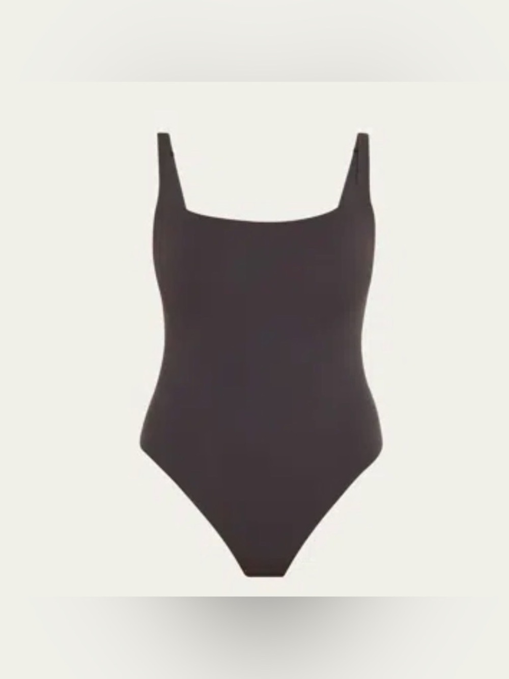 SKIMS Fit Everybody Black Navy Square-Neck Bodysuit Medium